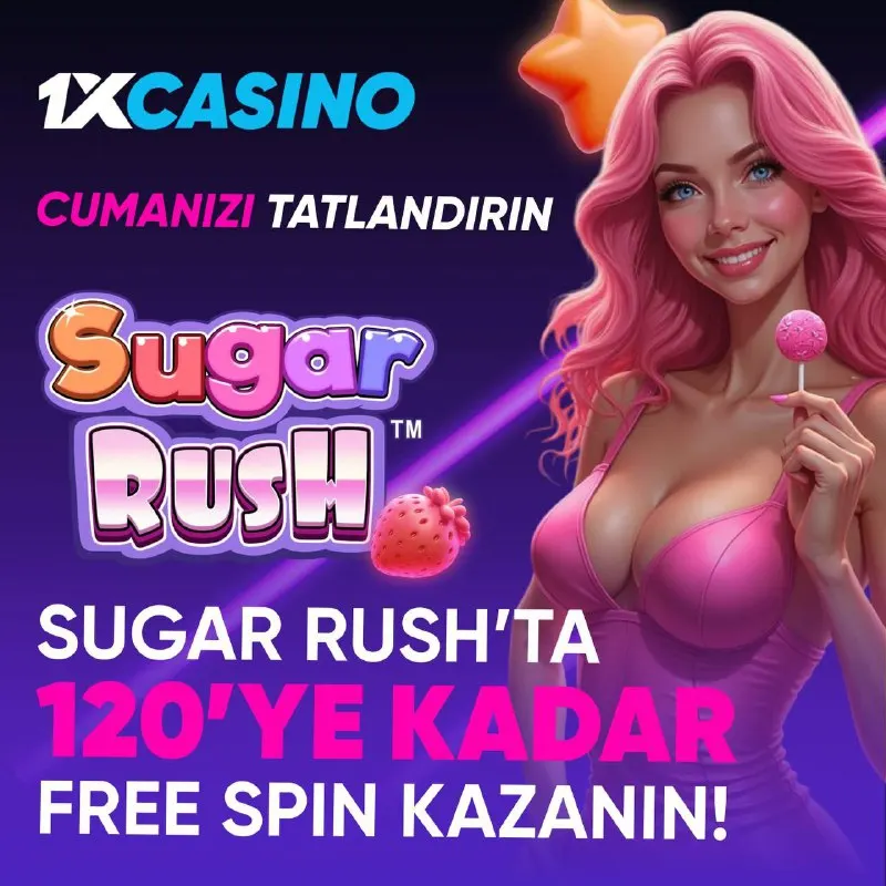 1x Casino Telegram: 🍭 SUGAR SPINS CUMA KEYFİ BAŞLADI! 🍭 ✨ Her Cuma günü Sugar Rush oyununda 120…