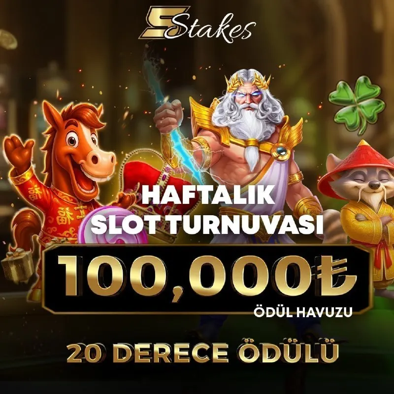 5Stakes Telegram: 🔥 5STAKES | 1 HAFTALIK SLOT TURNUVASI 🔥 🎰 Tüm slotlarda oyna, puanlarını topla…