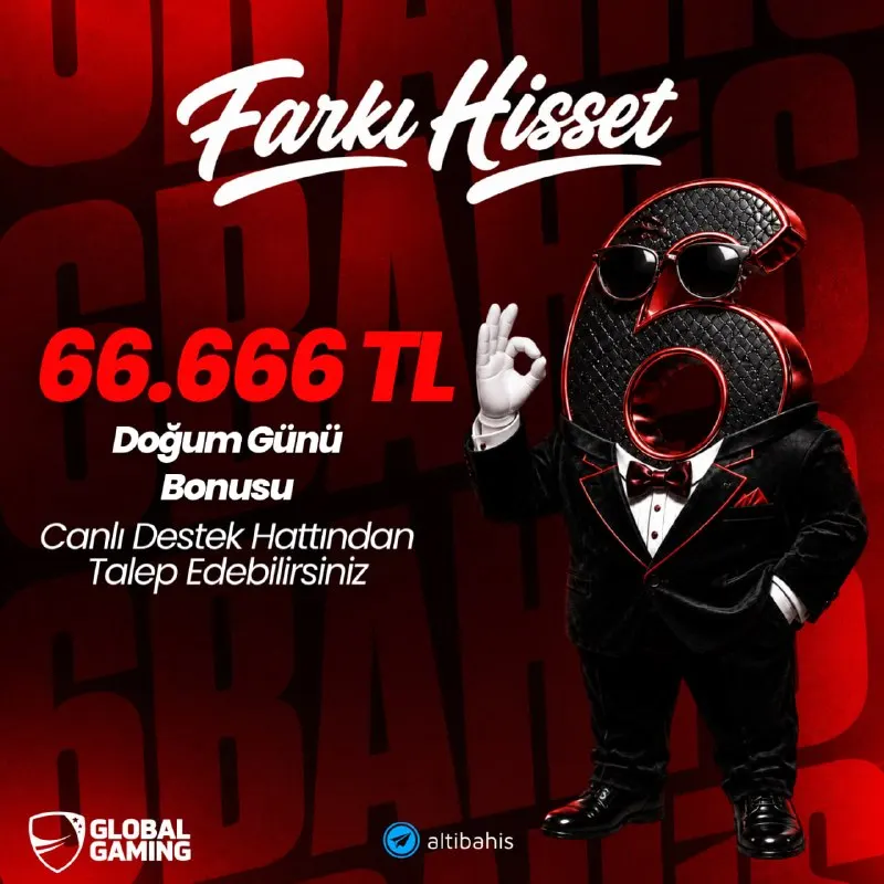 6bahis Telegram: ✅Doğum gününde 🤩bahis farkı seninle 🔸66.666₺ iyi ki doğdun bonusuyla özel günün…