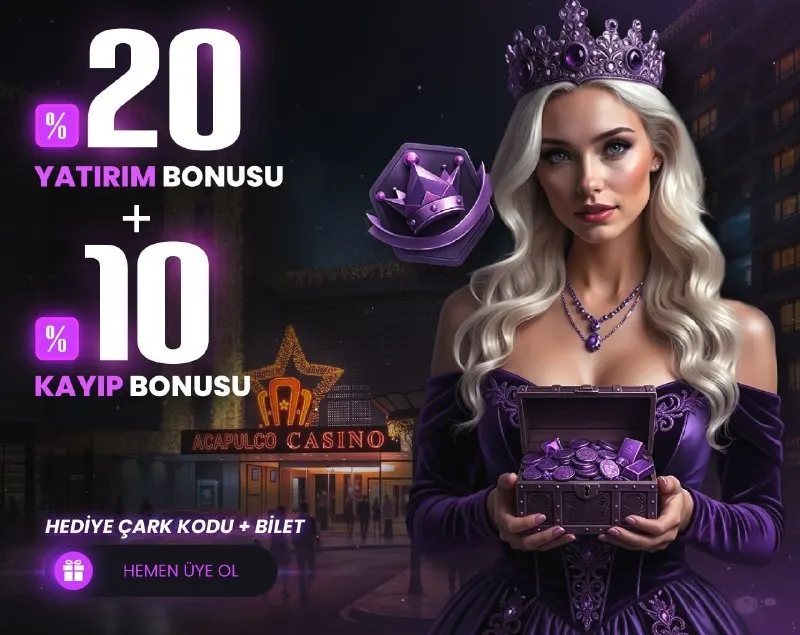 Acapulco Casino Telegram: 👑 %20 SLOT VE CANLI CASİNO BONUSU AL , KAYBEDERSEN %10 DAHA KAYIP İSTE! 💰 TÜM…
