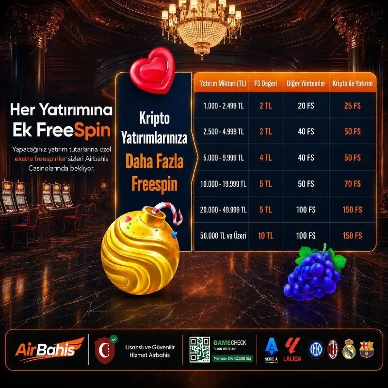 Airbahis Telegram: 🎁 HER YATIRIMA KOŞULSUZ ŞARTSIZ FREE-SPIN! 🎁 🎰 Yatırımını yap, FREE-SPIN…