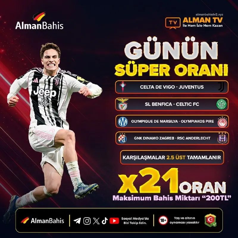 Alman Bahis Telegram: 🤩🤩🤩🤩🤩🤩🤩 🤩🤩🤩🤩🤩🤩 Celta de Vigo 🫢 Juventus Benfica 🫢 Celtic Marsilya 🫢 Olympiakos…