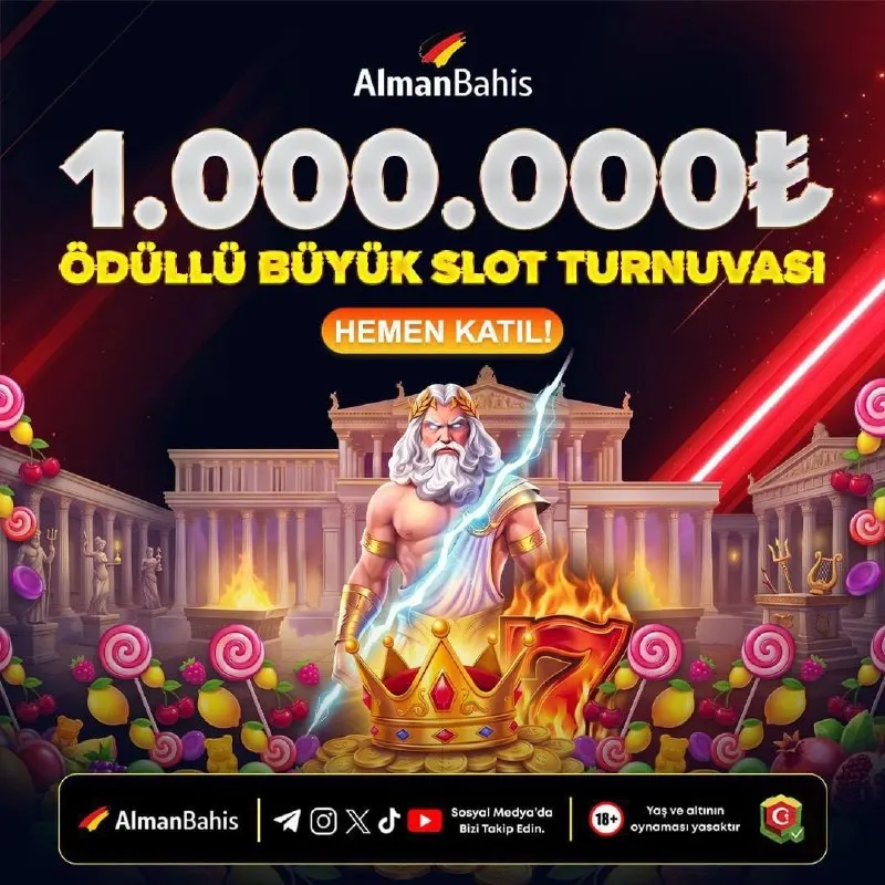 Alman Bahis Telegram: 🎰 SLOTTA 1.000.000 TL HEYECANI! 💰 🇩🇪 AlmanBahis’in 1.000.000 TL Ödüllü Büyük…