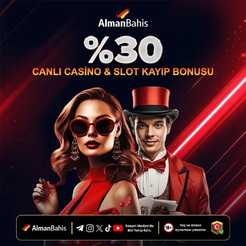 Alman Bahis Telegram: 🇩🇪 Almanbahis'te Kaybını Kazanca Dönüştürmek Çok Kolay 🔤3️⃣0️⃣ Canlı Casino&…