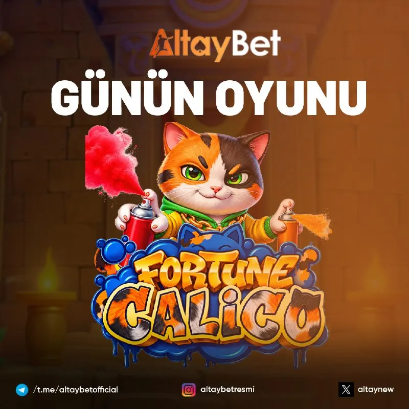 Altaybet Telegram: 👑 AltayBet Günün Kazandıran Oyunu FORTUNE CALİCO 📱ALTAYBET GÜNCEL ADRES 🔗…