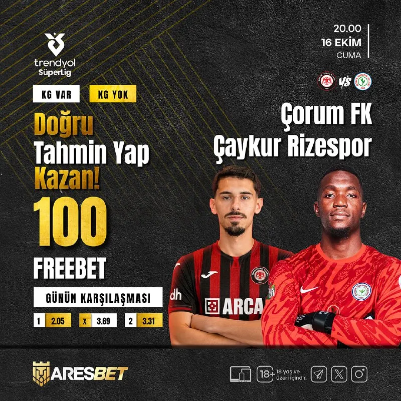 Aresbet Telegram: 📣 ARESBET'TEN 100 FREEBET ÖDÜLLÜ TAHMİN ETKİNLİĞİ SİZLERLE 📣 🔽 DOĞRU TAHMİN…