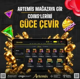 Artemisbet Telegram: 🔥 ARTEMİS MAĞAZA’DA AVANTAJ SENİNLE! 💸Nakit, 🎰 FreeSpin ve her seviyede ödül…