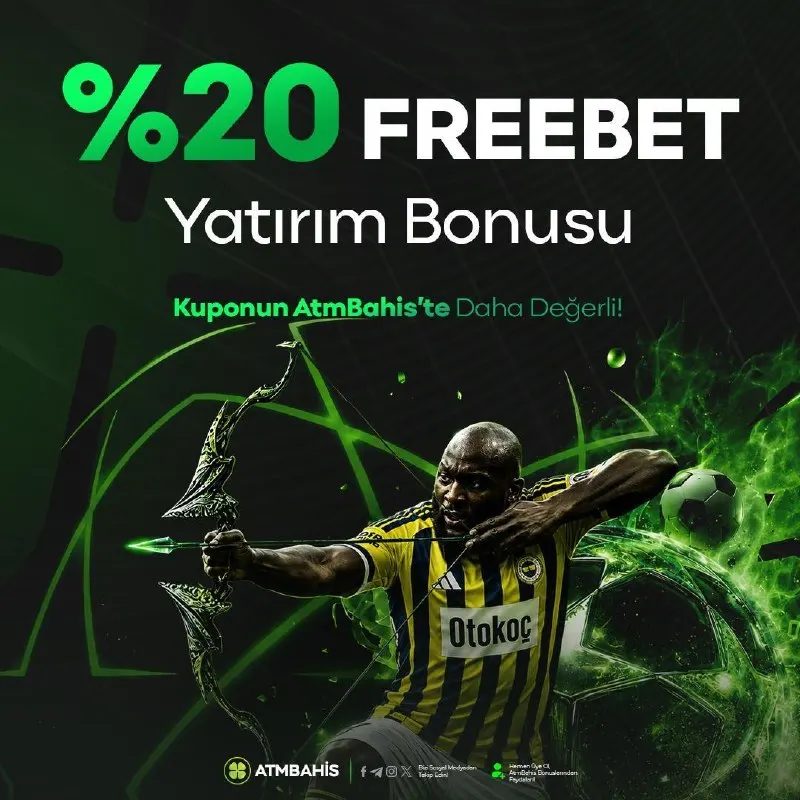 ATMBahis Telegram: 🏆 SEZONA %20 FREEBET İLE DAMGA VUR! ⭐️ 👛 ATM BAHİS’TE SPOR HEYECANI BAŞLIYOR!…