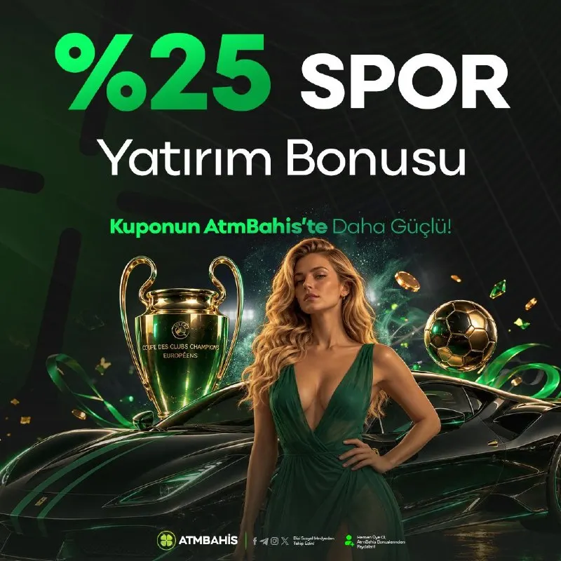 ATMBahis Telegram: %25 YATIRIM BONUSU FIRSATI! ⚡️ 🕷 Bonusunu kap, kupaya giden heyecana sen de…