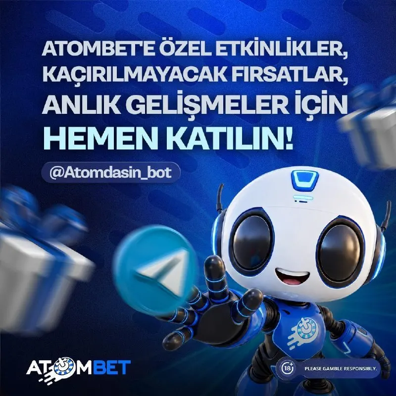 Atombet Telegram: 🤖 ATOMDASIN TELEGRAM BOT ÇOK KAZANDIRMAK İÇİN SİZİ BEKLİYOR!🤖 🔗…