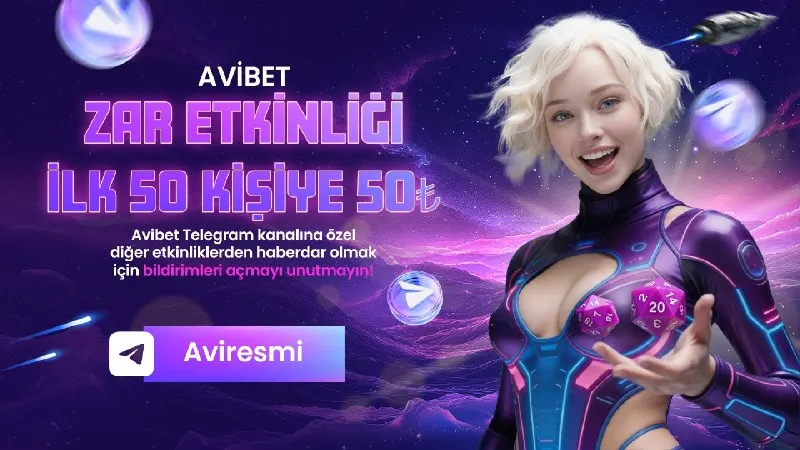 Avibet Telegram: 🎲 Avibet Zar Etkinliği Başladı! 🕗 Etkinlik saatleri: 19:00 – 04:00 🏆 Günlük…