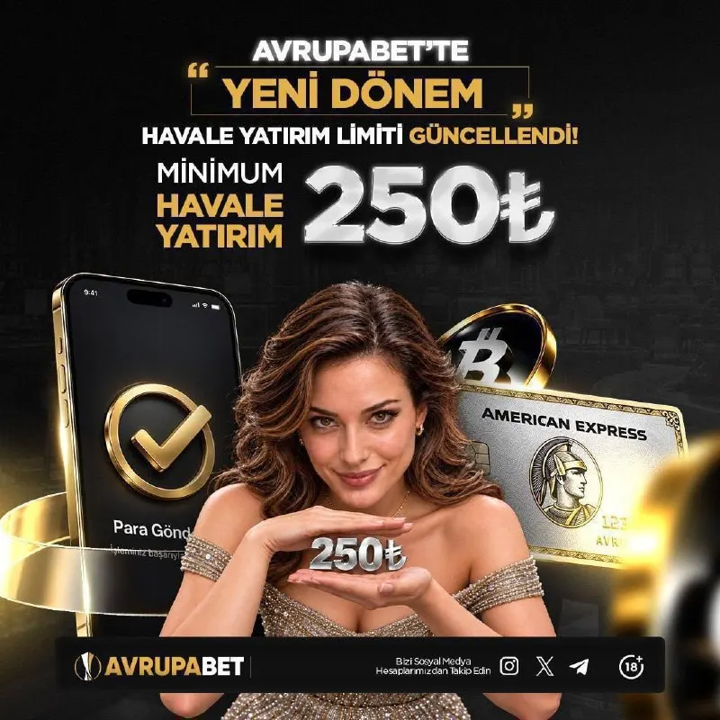 Avrupabet Telegram: 🟥🟥🟥🟥 🔥 ÖNEMLİ GÜNCELLEME! AVRUPABET’TE HAVALE İLE ALT LİMİT 250₺! 😎 Havale ile…