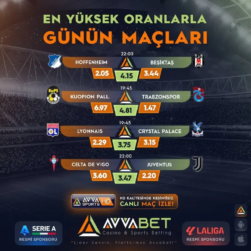 Avvabet Telegram: ⚽ AVVABET | GÜNÜN MAÇLARI 🏆 Avrupa futbolunda birbirinden önemli…