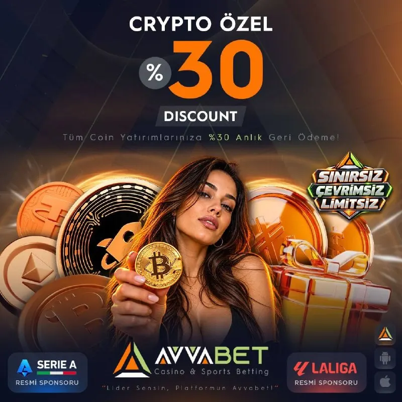 Avvabet Telegram: 💎 AVVABET | CRYPTO ÖZEL %30 DISCOUNT 🔥 Kripto yatırımlarına özel fırsat!…