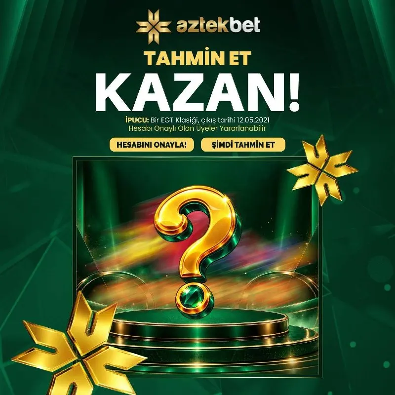 Aztekbet Telegram: 🫴 Tahmin et, kazanma şansını yakala! 🛡 Önce Aztekbet hesabını onayla, ardından…