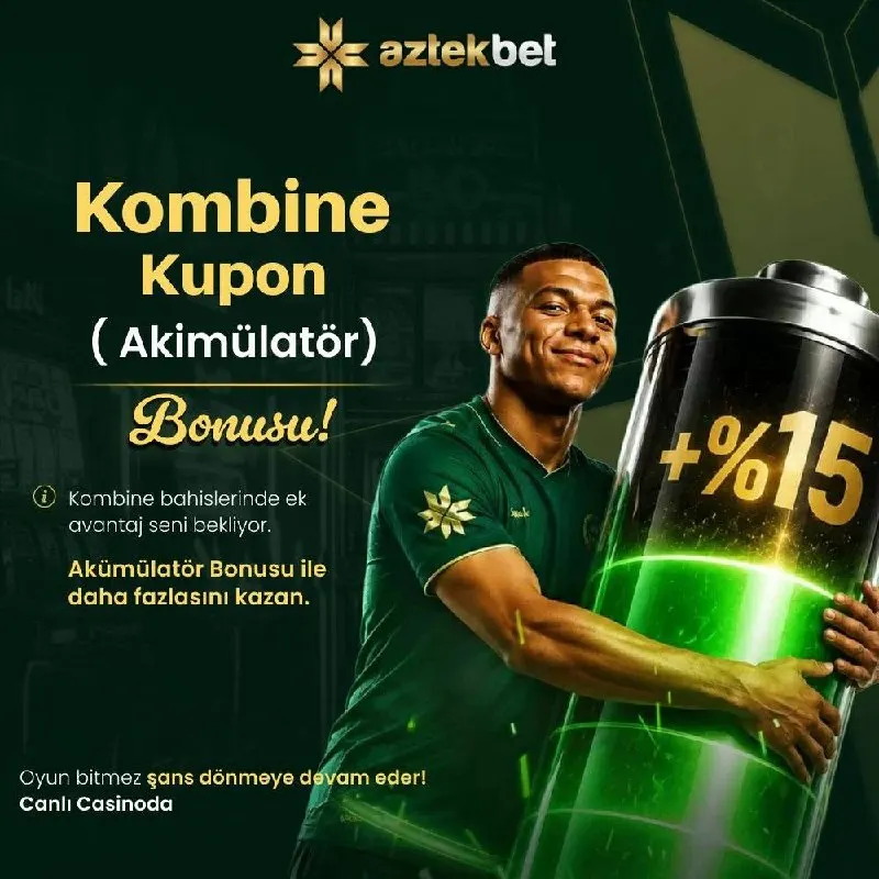 Aztekbet Telegram: Kuponuna ek avantaj kat! 👉 Seçimlerini tek kuponda birleştir, %15’e varan…