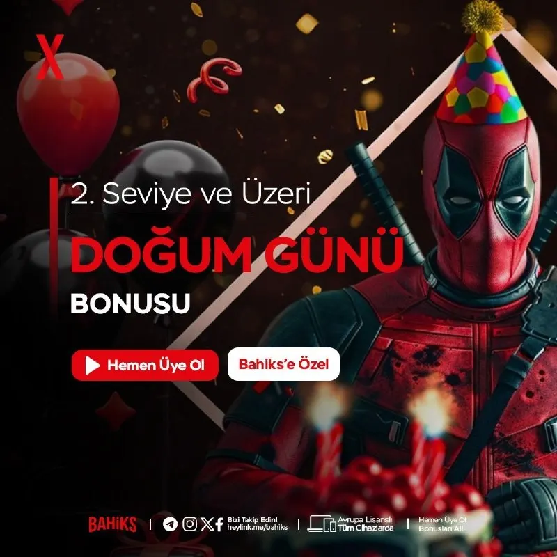 Bahiks Telegram: 🥳BAHİKS'TE DOĞUM GÜNÜNE ÖZEL DEV BONUS! 🥳 🎂 2. Seviye ve üzeri tüm üyelerimize…