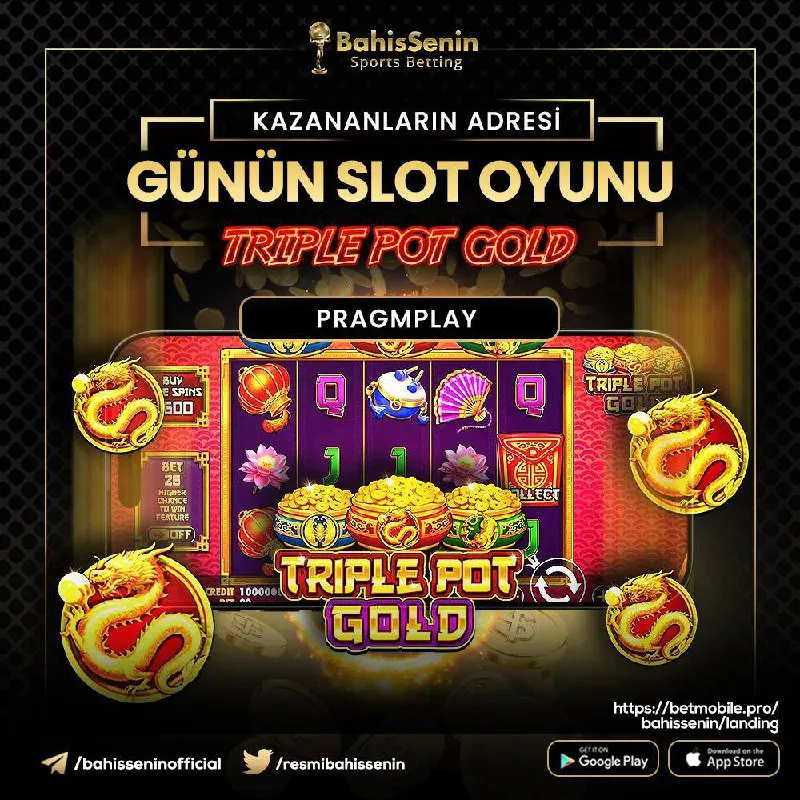 Bahis Senin Telegram: 👑#BahisSenin Kazananların Adresi ! 📣Günün Slot Oyunu 🎰#TriplePotGold 🔥Linkten…