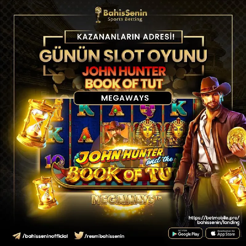 Bahis Senin Telegram: 👑#BahisSenin Kazananların Adresi ! 📣Günün Slot Oyunu 🎰#JohnHunterBookOfTut…