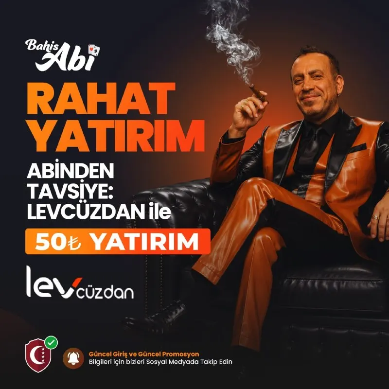 BahisAbi Telegram: 🔥 ABİ, YENİ NESİL YATIRIM GELDİ!😎 🚀 LevCüzdan ile yatırım ve çekim artık…