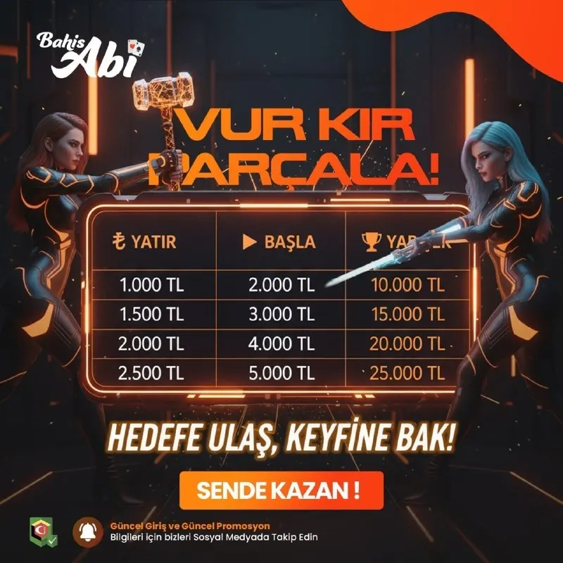 BahisAbi Telegram: 🔥 VUR KIR PARÇALA! YATIRIMINI YAP, HEDEFE ULAŞ 💥 SLOT alanında geçerli…