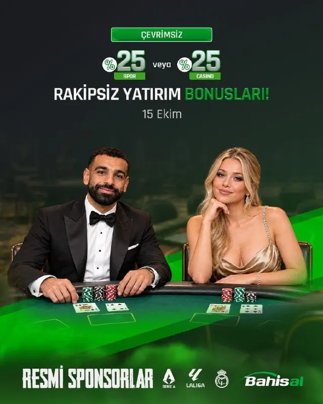 Bahisal Telegram: Günün Fırsatını Kaçırma! 🤩 Bugün yapacağın yatırımlara; ⚽️ Spor veya 🎰 Casino…
