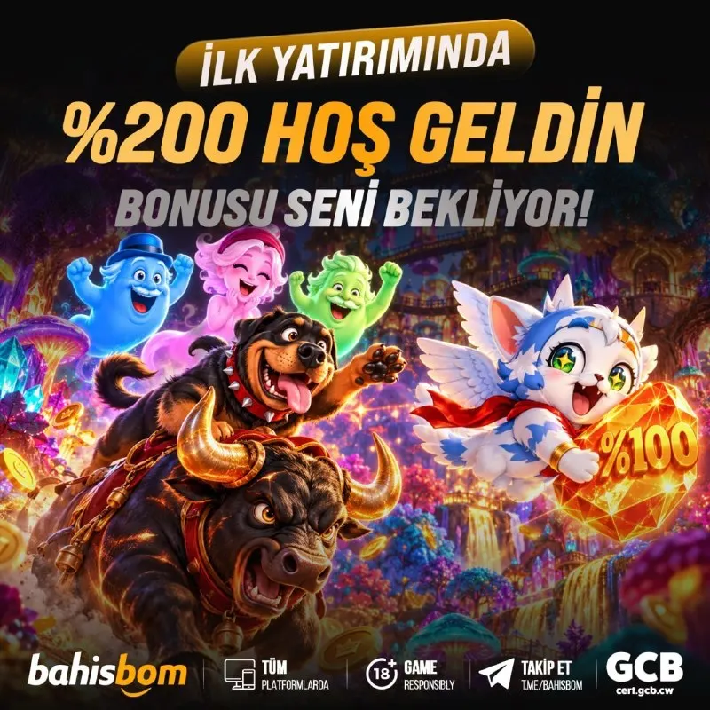 Bahisbom Telegram: ✨ İLK YATIRIMINA %200 HOŞ GELDİN BONUSU ✨ 📍 Bahis keyfine güçlü bir başlangıç…