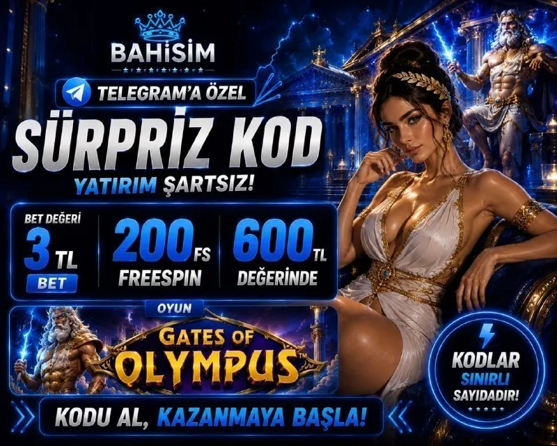 Bahisim Telegram: 👍 Bonus Geçerli Oyun: Gates Of Olympus ✈️Freespin Değeri : 3₺ 🤩Freespin sayısı…