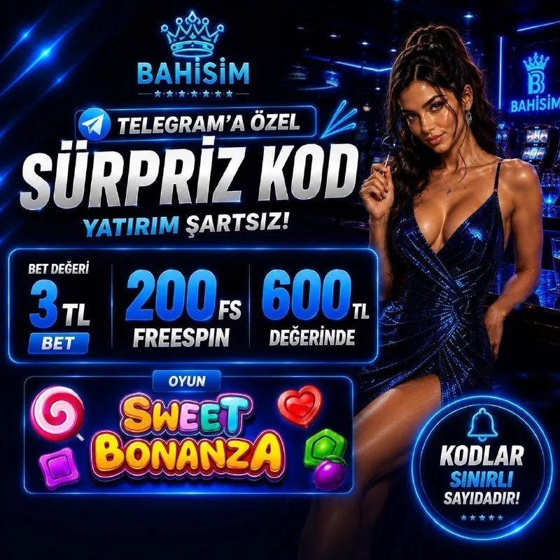 Bahisim Telegram: 👍 Bonus Geçerli Oyun: Sweet Bonanza ✈️Freespin Değeri : 3₺ 🤩Freespin sayısı…