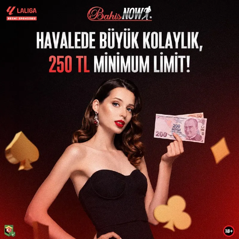 Bahisnow Telegram: 😌 Havale İşlemlerinde Düşük Limit Dönemi! ✅ BahisNow’da oyunlara 250₺ ile…