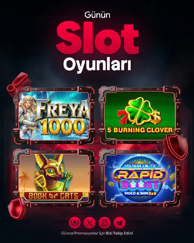 Bahsine Telegram: 🎰 Bahsine’de Oyun Keyfi Dört Farklı Seçenekle! ✨ Freya 1000 🍀 5 Burning Clover…