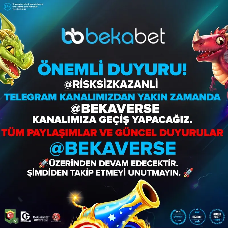 Bekabet Telegram: 🚨 Önemli Duyuru! ⚠️ @risksizkazancli telegram kanalımızdan yakın zamanda…
