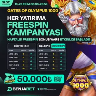 Benjabet Telegram: ✔️ BENJABET HAFTALIK FREESPIN BONUS WARS BAŞLADI! Bşl. - 🗓 16 EKİM ⏰ 00:00…