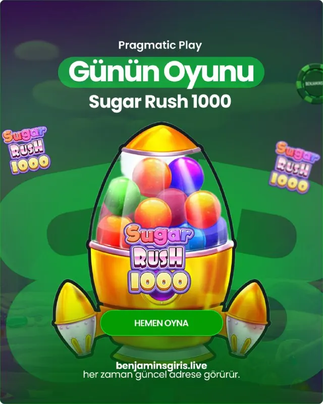 Benjaminsbet Telegram: 🍬Sugar Rush 1000 ile Şeker Gibi Kazançlar ! 🔥 Pragmatic Play’in en tatlı…
