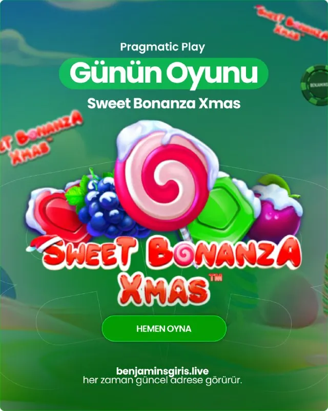 Benjaminsbet Telegram: 🎰 GÜNÜN OYUNU 🎄 Günün Oyunu: Sweet Bonanza Xmas Sağlayıcı: Pragmatic Play…