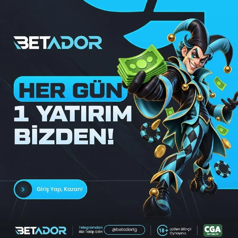 Betador Telegram: 👑💎 BETADOR’DA KAYIP BONUSU AYRICALIĞI! 💎👑 ✨ Yatırımlarını tamamla, kayıp bonusu…