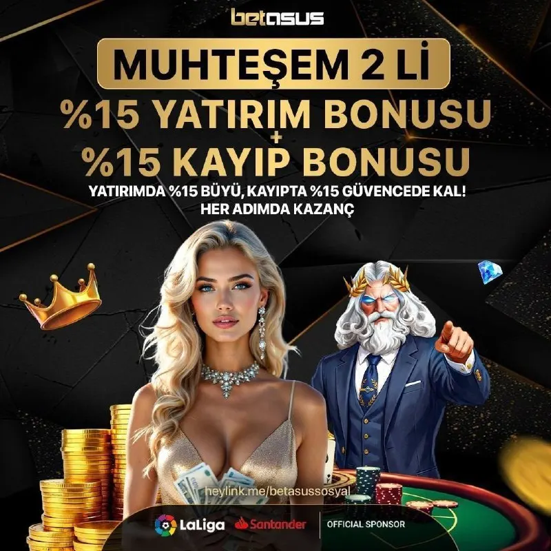 Betasus Telegram: 🎁Betasus’tan Muhteşem 2’li! ✅ %15 Yatırım Bonusu ✅ %15 Kayıp Bonusu 💵…