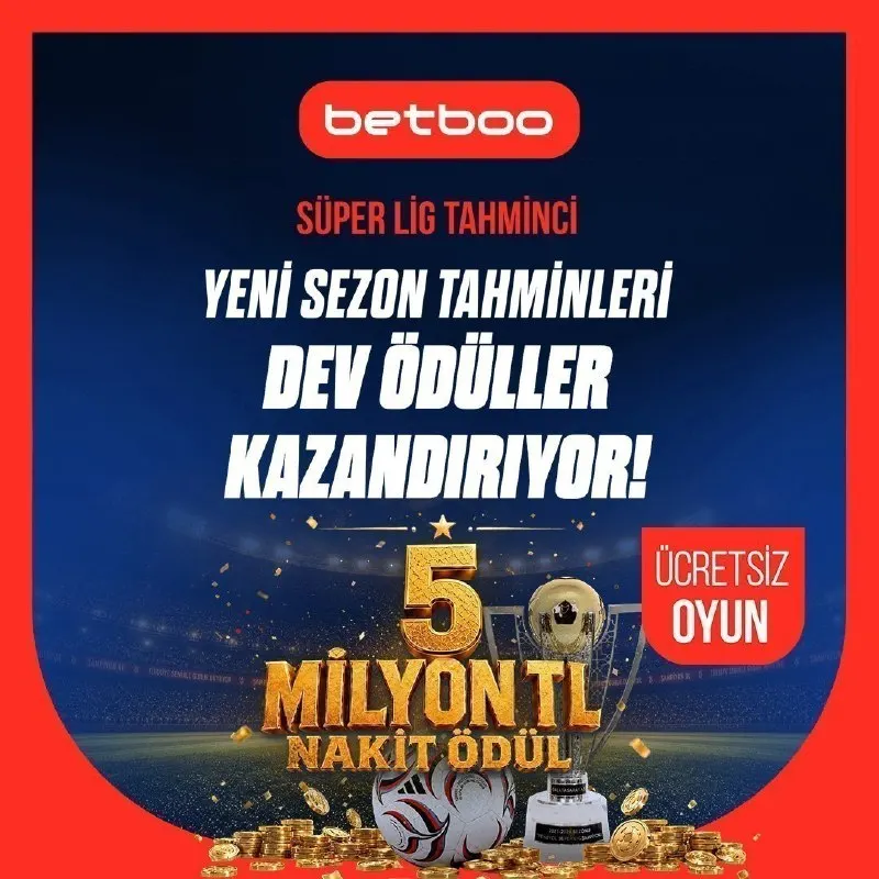 Betboo Telegram: ⚽️🔥 SÜPER LİG TAHMİNCİ BETBOO’DA! 🔥⚽️ 🎯 Maç skorlarını doğru tahmin et, 💰 her…