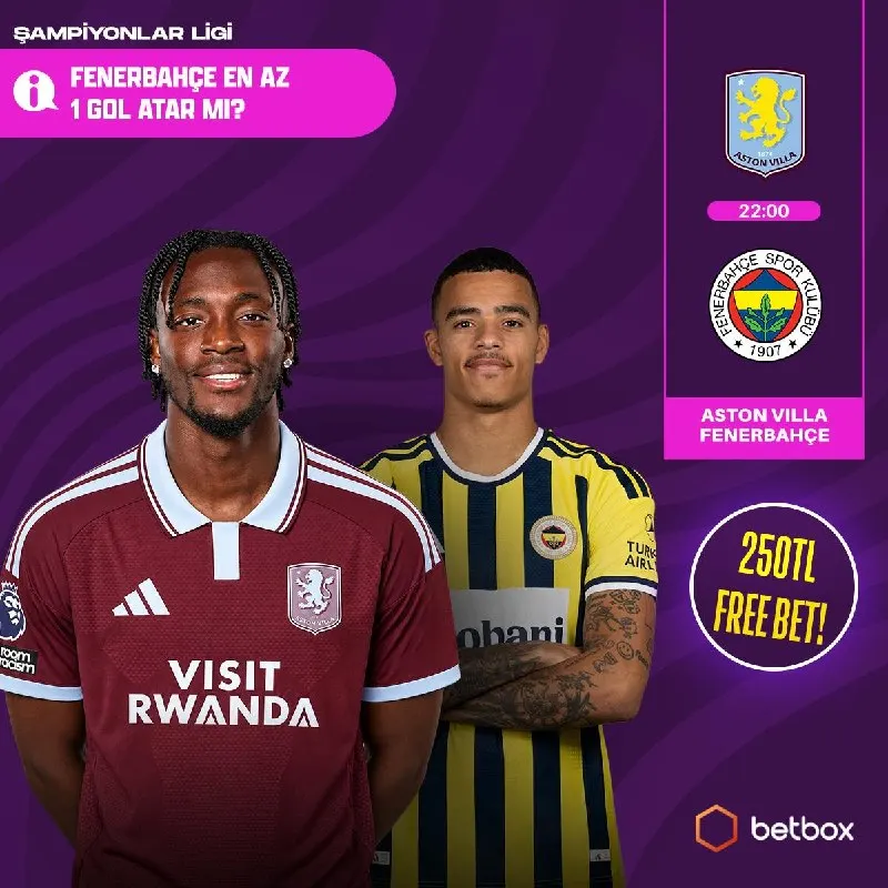 Betbox Telegram: 🎁 Aston Villa - Fenerbahçe maçında Fenerbahçe en az 1 gol atar mı? ✍️ Formu…
