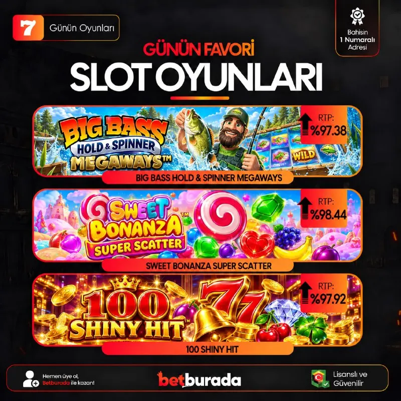 Betburada Telegram: 🧡🟠🟧🟠🍊🔸 🚀 Günün Öne Çıkan Yüksek RTP'li Slot Oyunları! 🚀 ✨ En Mükemmel…