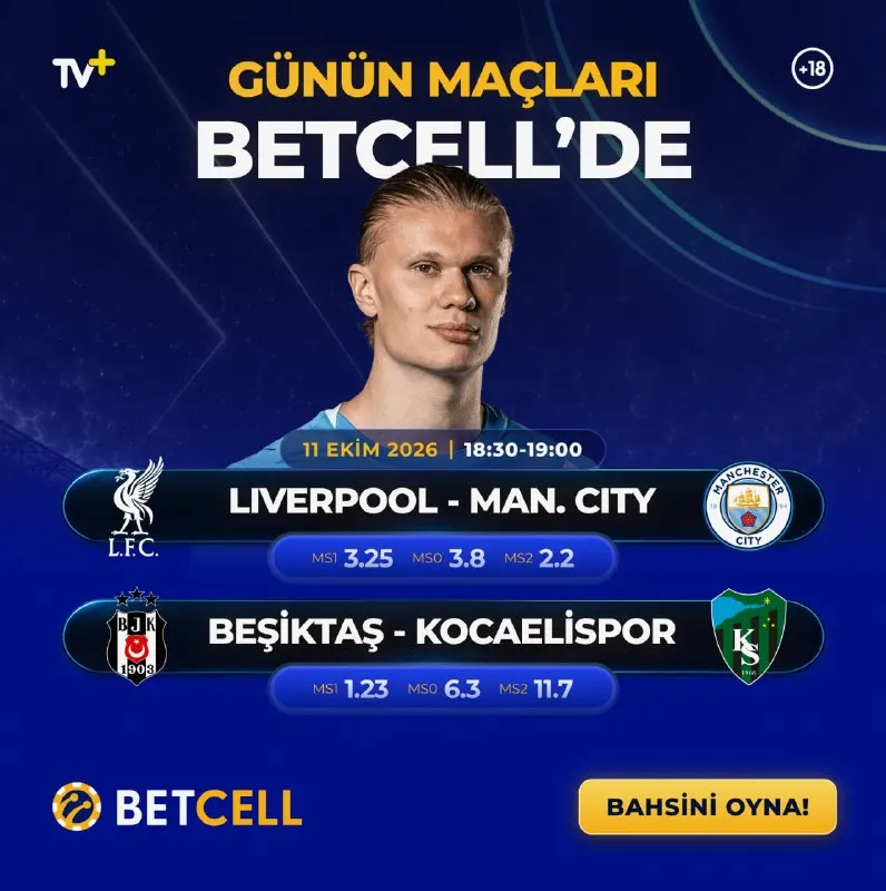 Betcell Telegram: Günün Popüler Karşılaşmalarının Heyecanı Başladı! Yüksek oranlar, dev fırsatlar…