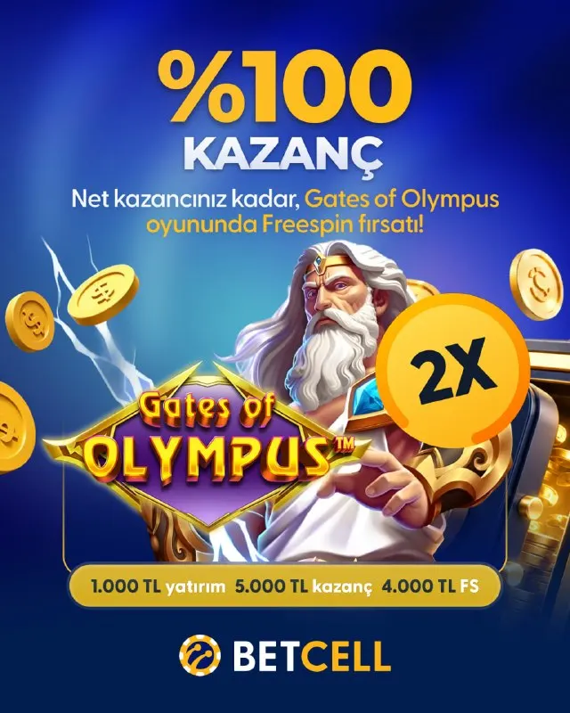 Betcell Telegram: Betcell’de %100 Kazanç Avantajı! Kazancın kadar %100 Çevrimsiz Freespin Bonusu…