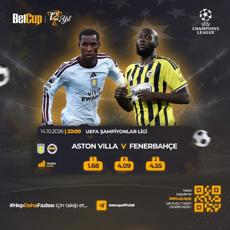 Betcup Telegram: 💥🔼 Şampiyonlar Ligi Heyecanı Yüksek Oran Farkıyla Sizlerle!🔼 💥 😎 Yüksek…
