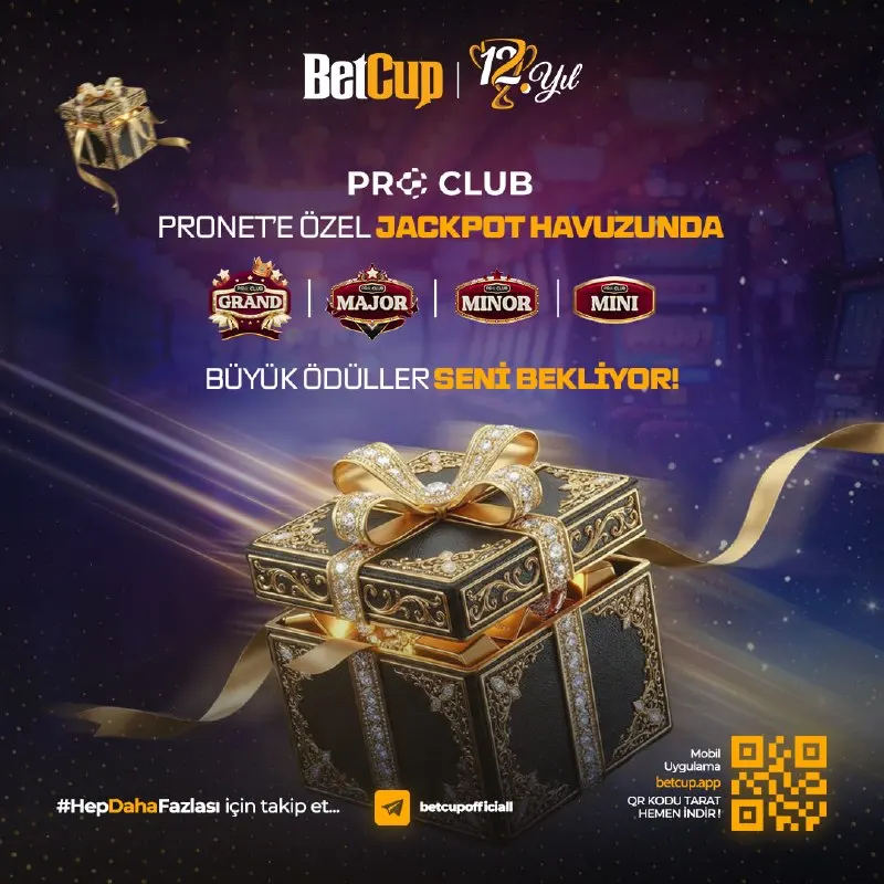 Betcup Telegram: 💥💥PRONET GAMING'E ÖZEL '' PRO CLUB '' YÜKSEK JACKPOTLARI İLE SİZLERLE!💥💥…