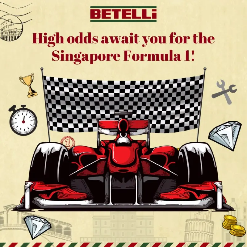 Betelli Telegram: 🏎 Lights out in Singapore. Grab Betelli’s boosted F1 odds and fuel your winning…