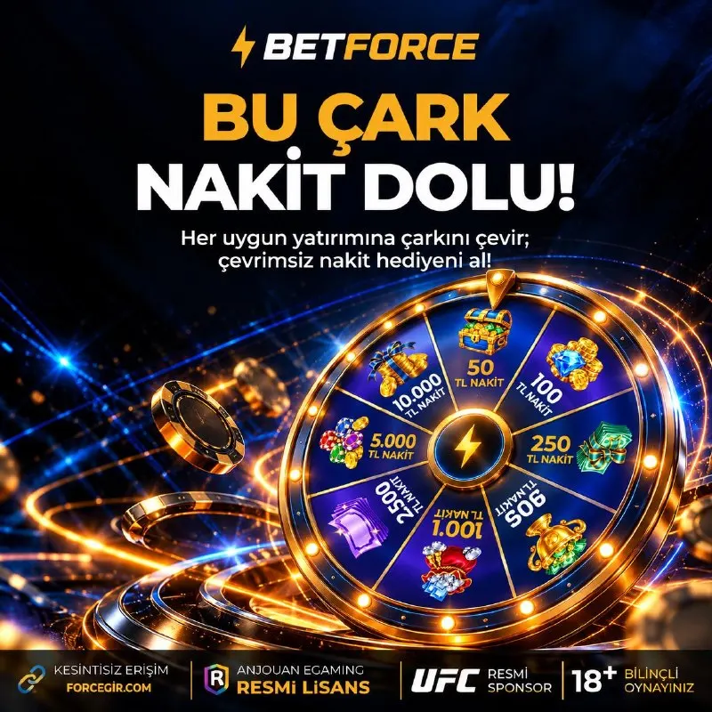 Betforce Telegram: 🎡 BU ÇARK NAKİT DOLU! 🔥 Betforce’ta her uygun yatırımında çarkını çevir…