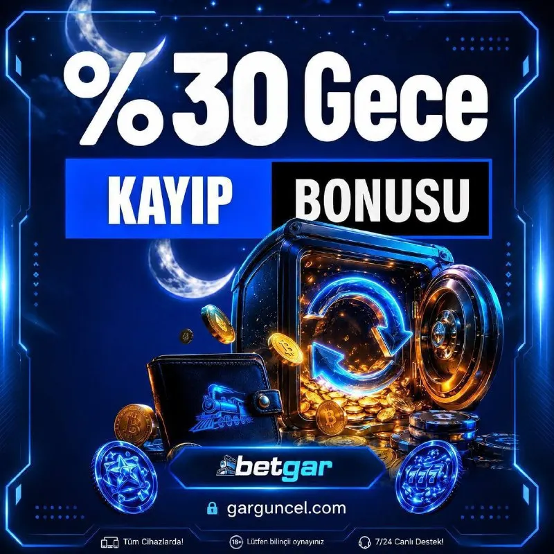 Betgar Telegram: 🌙 GECEYE ÖZEL %30 KAYIP BONUSU! BetGar’da geceye özel bonus fırsatı başladı. ✨…