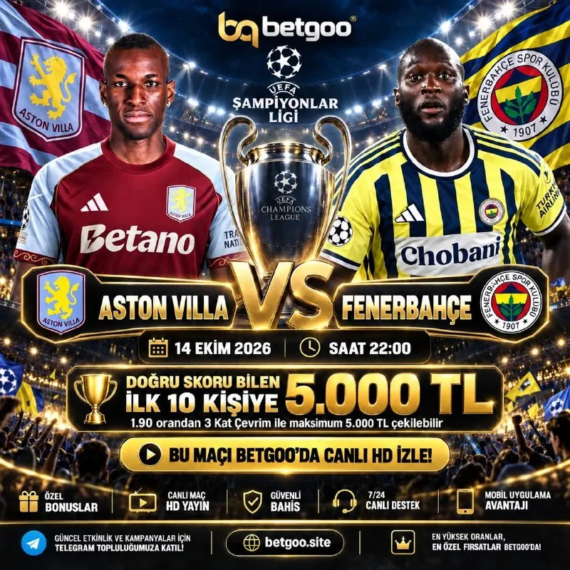 Betgoo Telegram: 💎 BETGOO SKOR ETKİNLİĞİ 💎 ✍️ DOĞRU TAHMİN EDEN İLK 10 KİŞİDEN BİRİ OL 5.000 TL…