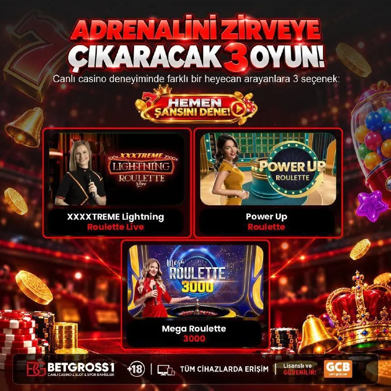 Betgross Telegram: 🎲 ÇARPANLI RULET SEVENLER İÇİN 3 ÖNERİ! ⚡️ Xxxtreme Lightning Roulette…
