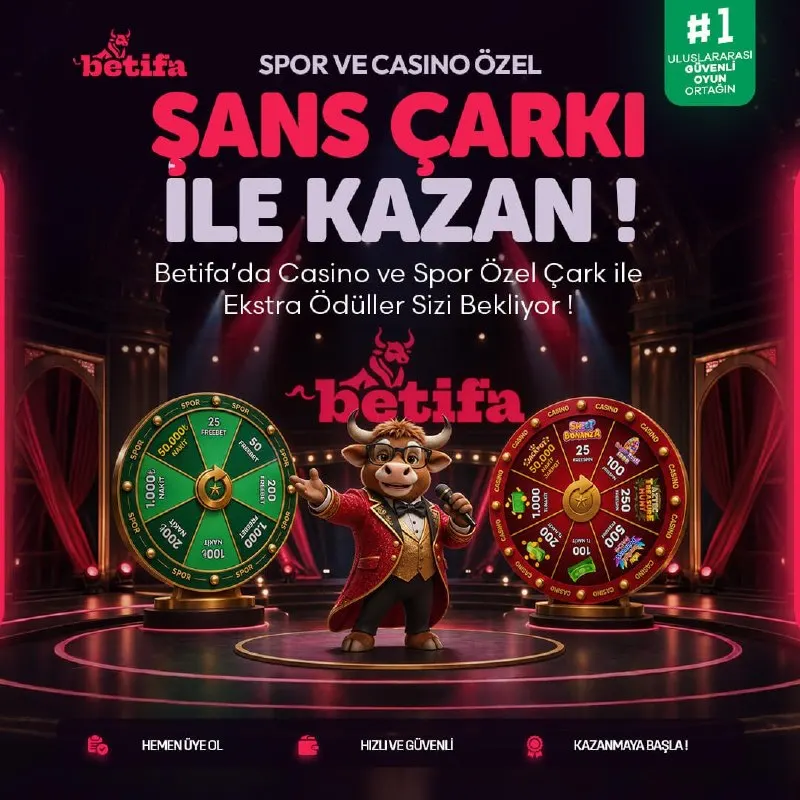 Betifa Telegram: 🎡 ŞANS ÇARKI BETİFA’DA DÖNÜYOR! ✅ 500 TL ve üzeri yatırımını yap, 🎰 Çarkını…